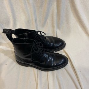 Dr. Martens zip dress boot. US size 10. Black leather. Polished.